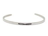 Stainless Steel Mantra Cuff Bracelet Words Breathe Believe, Love Life, Always in my heart